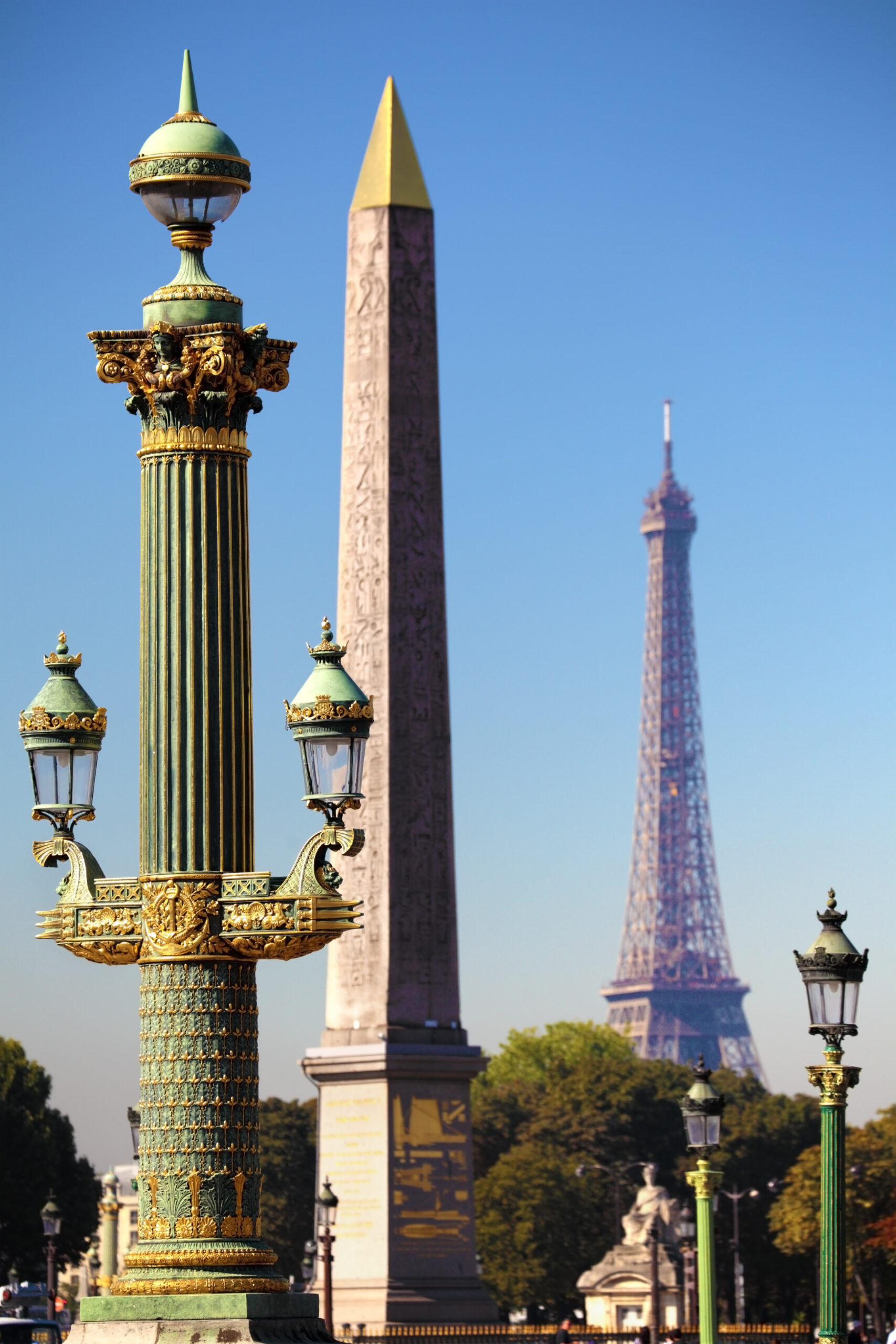 Place de la Concorde Paris France, eiffel tower, obelisk of luxor